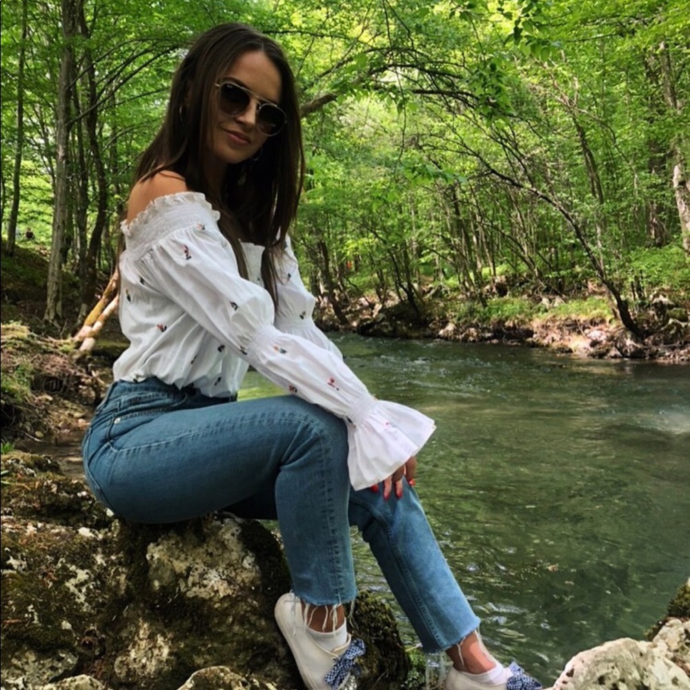 Zara off the shoulder top